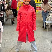 Одежда handmade. Livemaster - original item Raincoat jacket with buttons red Premium ZRC. Handmade.
