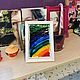 Rainbow painting on glass in a frame 'From heaven' 17h12h1,5 cm. Panels. chuvstvo-pozitiva (chuvstvo-pozitiva). My Livemaster. Фото №6