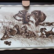 Картины и панно handmade. Livemaster - original item Placard picture gift number №15 Hunting dogs. Handmade.