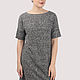 Office dress classic straight knitted buckled gray, Dresses, Moscow,  Фото №1