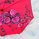 Umbrella with hand-painted Orchid and Bird. Umbrellas. UmbrellaFineArt. My Livemaster. Фото №4