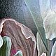 Картина Белые махровые тюльпаны. Картины. Юлия Лешина. Ярмарка Мастеров.  Фото №5
