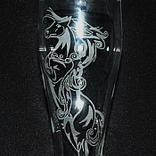 Eldar WH40000. Engraved glass