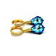 Classic earrings with Swarovski crystals Bermuda Blue. Earrings. Beaded jewelry. My Livemaster. Фото №4