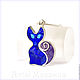 Lapis lazuli kitten PENDANT. Pendant with natural stones to order. Pendant. ARIEL - MOSAIC. Online shopping on My Livemaster.  Фото №2