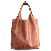 Сумки и аксессуары handmade. Livemaster - original item Bag bag leather crazy horse Package string Bag shopper t-shirt. Handmade.