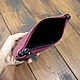 Cosmetic bag leather and canvas Burgundy. Beauticians. G.L.A.D.. My Livemaster. Фото №6