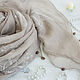 Exclusive silk embroidered scarf from Gucci fabric dark beige, Shawls1, Moscow,  Фото №1