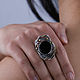 Кольцо: "Астро" с камнем оникс: серебряное украшение, Кольца, Ереван,  Фото №1