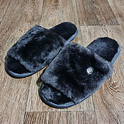 Обувь ручной работы handmade. Livemaster - original item Copy of Men`s slippers with leather upper. Handmade.