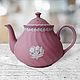 Винтаж: Wedgwood Jasperware Редкий большой заварочный чайник в розовом цвете, Чайники винтажные, Вологда,  Фото №1