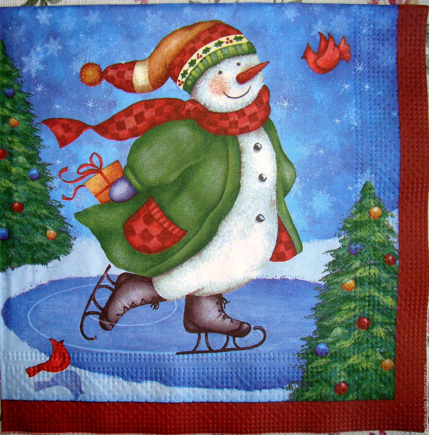 Снеговик на коньках