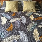 Для дома и интерьера handmade. Livemaster - original item Loft-style bedspread with decorative golden pillows.. Handmade.