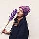 Вязаная шапка Purple Winter, Шапки, Москва,  Фото №1