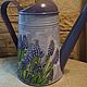 Decoupage watering can ' Hyacinths'. Heads. nikazvereva. Online shopping on My Livemaster.  Фото №2