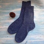 Аксессуары handmade. Livemaster - original item Knitted socks 44-45 woolen, men`s warm jeans socks to order. Handmade.