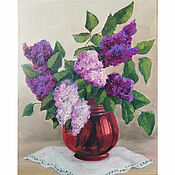 Картины и панно handmade. Livemaster - original item Oil Painting Lilac Flower Still Life. Handmade.