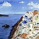 Santorini. Watercolor. Landscape. Pictures. Faina-art. Online shopping on My Livemaster.  Фото №2
