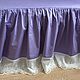 Drape -valance luxury satin with lace ' Lavender'. Sheets. Linen fantasy. Online shopping on My Livemaster.  Фото №2
