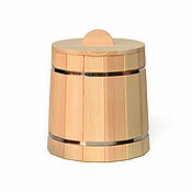 Посуда handmade. Livemaster - original item Wooden cedar tub with lid and yoke 10 l. Art.17090. Handmade.