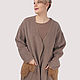 Cadigan coat wool beige coffee fur trim sheepskin. Cardigans. Yana Levashova Fashion. Online shopping on My Livemaster.  Фото №2