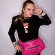 Waist bag pink with leopard large. Waist Bag. Lollypie - Modiste Cat. My Livemaster. Фото №4