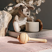 Куклы и игрушки handmade. Livemaster - original item Wooden cedar rattle with millet filler. WT9. Handmade.