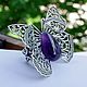 Order Ring 'Butterfly' Purple amethyst. Shard Noir - handmade jewelry. Livemaster. . Rings Фото №3
