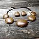 Order Necklace with earrings made of stained oak. 13marko. Livemaster. . Necklace Фото №3