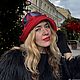 Шляпка "Огонь любви". Шляпы. Салон Татьяны Смирновой. Ярмарка Мастеров.  Фото №6