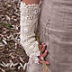 Mitts 'Luxury of nature' boho white, Mitts, Moscow,  Фото №1