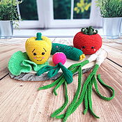 Куклы и игрушки handmade. Livemaster - original item Amigurumi dolls and toys: Vegetable set 