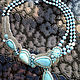 Order Necklace with larimar and violane. ArtelL. Livemaster. . Necklace Фото №3