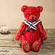Teddy bear Radik growth 11,5 cm. Teddys made by Svetlana Shelkovnikova Mini Teddy bears, Teddy Bear handmade. Teddy bear plush. ShelkovnikovaTeddys,
Artist Teddy Bear,
OOAK Teddy Bear