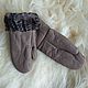 Children's leather mittens made of sheepskin. Mittens. Warm gift. My Livemaster. Фото №6