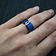 Titanium ring purple-blue with blue Topaz. Rings. asgdesign. My Livemaster. Фото №5