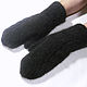Order Double men's knitted mittens Antracite. Warm Yarn. Livemaster. . Mittens Фото №3