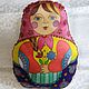 Matryoshka doll, pillow toy ,hand-painted, 39h30 cm. Baby pillow. arkensoie Silkyway. My Livemaster. Фото №6