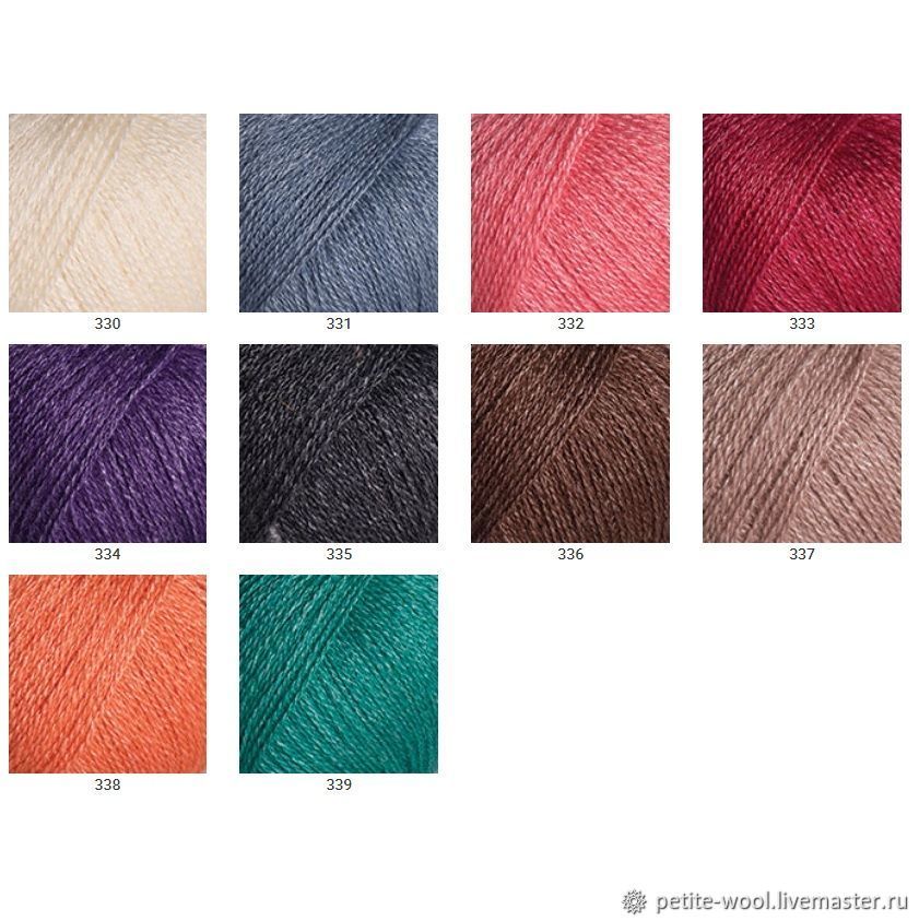 Силки силк. Пряжа Silky Wool. YARNART Silk Wool палитра.