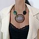 'What's the buzz dereviya' necklace with slice of agate, Necklace, Voronezh,  Фото №1