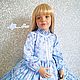 Платье "Цветочное настроение" Анемоны на  голубом. Платье. Little___dress. Интернет-магазин Ярмарка Мастеров.  Фото №2