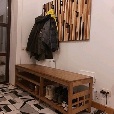 Для дома и интерьера ручной работы. Ярмарка Мастеров - ручная работа Дизайнерский Комплект мебели для прихожей, панно -вешалка , обувница. Handmade.
