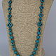 Long beads of howlite and hematite ' forget-me-Nots'. Necklace. Magic box. My Livemaster. Фото №6