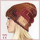 Шапка "AZTECA"№ 69, 77 (шапка женс, шапка крючком). Шапки. Ирина(shvilinka.knit). Ярмарка Мастеров.  Фото №10