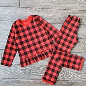 Одежда детская handmade. Livemaster - original item Set of tunic and pants for girls.. Handmade.