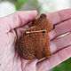 Teddy Bear felted wool brooch. Brooches. KnicKnack Wool Toys. Online shopping on My Livemaster.  Фото №2