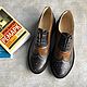 Oxford shoes brown / chocolate black smooth sole. Oxfords. Hitarov (Hitarov). Online shopping on My Livemaster.  Фото №2