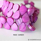 Материалы для творчества handmade. Livemaster - original item Mother-of-pearl beads, lingonberry, flat droplet- (No№152). Handmade.