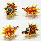 Collectible micro figurine glass township hedgehogs. Miniature figurines. In Glass. Online shopping on My Livemaster.  Фото №2