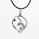 Воздушное кольцо (Aerial hoop), кулон из серебра. Фаланговое кольцо. Trinkki. Интернет-магазин Ярмарка Мастеров.  Фото №2
